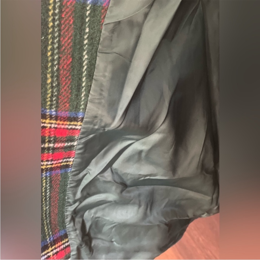 Brand new with tag Allegra K Green and Red Plaid tartan Pea Coat - Picture 10 of 11